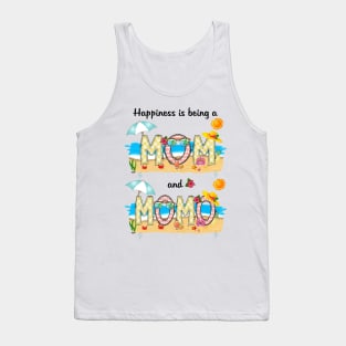 Happiness Is Being A Mom And Momo Summer Beach Happy Mother's Tank Top